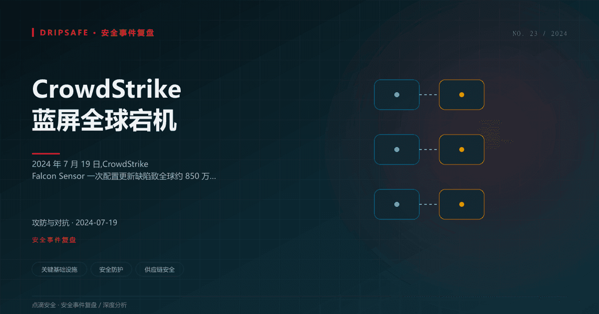 CrowdStrike 蓝屏全球宕机
